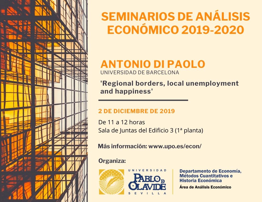 Seminario en la UPO de Antonio di Paolo 